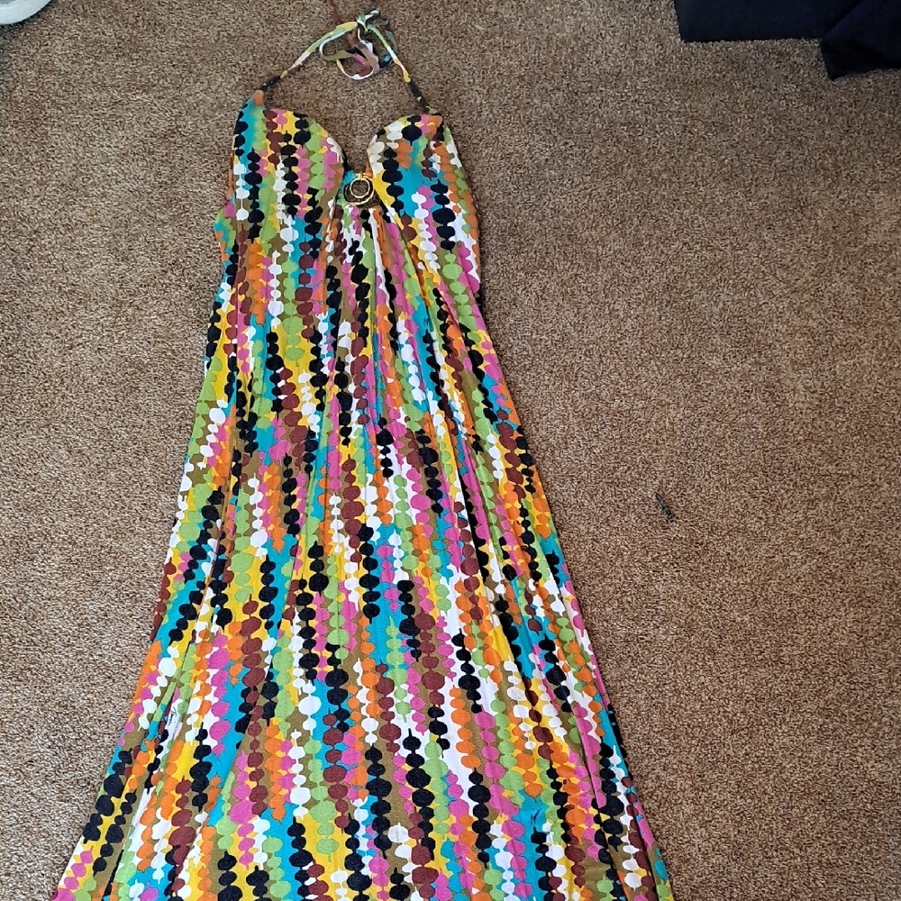 Trina Turk Multicolor Halter Maxi Dress
